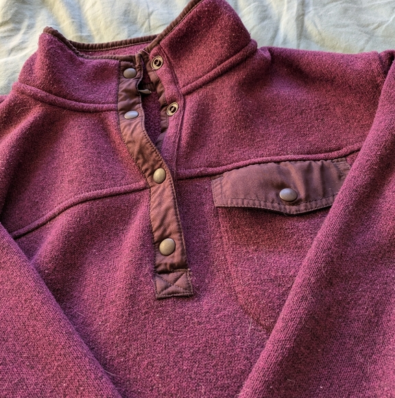 Eddie Bauer 1/4 button up sweater - Picture 2 of 5